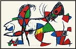 Joan Miro: Le dauphin et le perroquet, 1975, Lithographie orig. n X