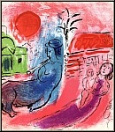 Marc Chagall: Lithographie originale  Maternit au Centaure  1957