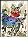 Marc Chagall: La vache bleue, 1967, Lithographie originale, Cirque