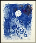 Marc Chagall:  Nature morte bleue  1957, Lithographie originale