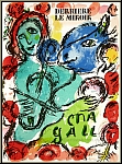 Marc Chagall:  Pantomime  1972 violon et ne musiciens, Lithographie