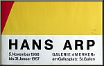 Jean (Hans) Arp: Affiche St. Gallen, Jaune & rouge, Erker-Presse 1966, Lithographie originale - Affiches rares