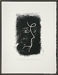 Georges Braque: Lithographie originale Profil de femme 1955, Mourlot