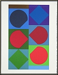 Victor Vasarely: Beryll (bryl) Lithographie originale Mourlot, 1972