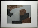 Serge Poliakoff: Gravure  l'eau-forte et aquatinte  Composition brune, grise et noir  1964 | oeuvre grav