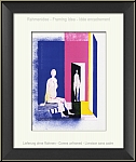 Paul Guiramand:  Intrieur  1972, Femme assise dans son lit, Lithographie originale Mourlot | uvre graphiqu