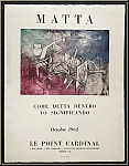 Roberto Matta: Le Point Cardinal, eau-forte 1962, affiche originale