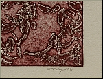 Mark Tobey:  Divertimento  1971, Gravure  l'eau-forte et aquatinte signe au crayon - image signature