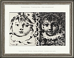 Pablo Picasso: 'Paloma et Claude' 1950, Lithographie originale Mourlot - images, estampes rares, uvre grav