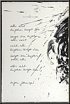 Gnther Uecker: Lithographie originale Spirale 1987 signe, Erker - image: pome de l'crivain eugen Gomringer